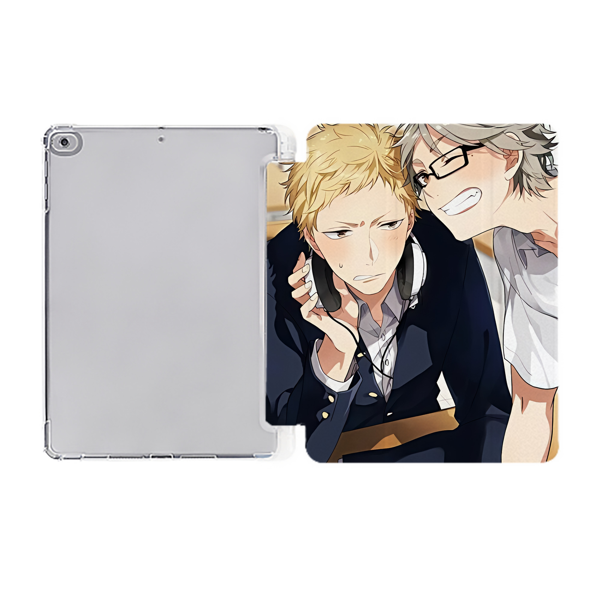 （画像用） ハイキュー!! Haikyu!! IPad ケース ペン収納付き 三つ折りスタンド PUレザー×シリコン 対応機種9.5/10.5/10.9インチ